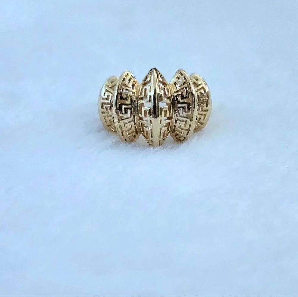 Eye👁 Candy🍭 Septet (7) Ridge Greek🇬🇷 Key🔑 Statement Ring💍 - NWT